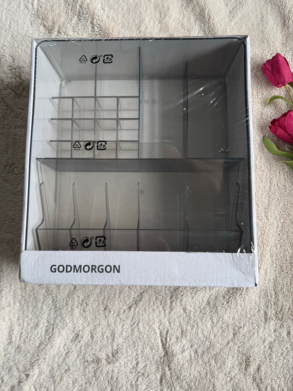 IKEA GODMORGON Storage Box w/ compartments 12 ½"x11"x4" NEW